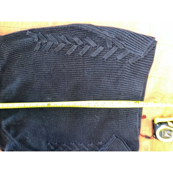 Torrid Black Braided Detail Knit Hooded Long sleeves Women's Sweater Size 0 (12) - Picture 7 of 8